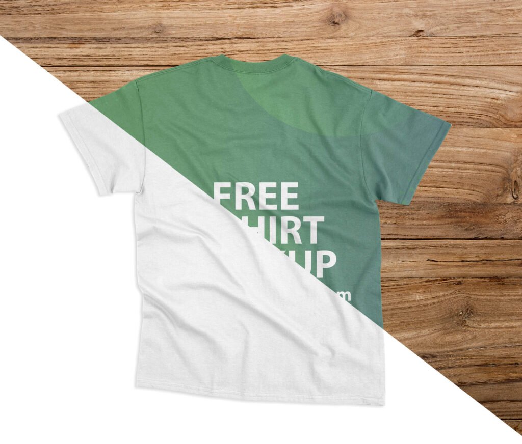 Editable Free Green T Shirt Mockup PSD Template