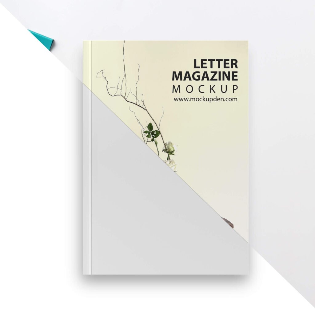 Editable Free Letter Magazine Mockup PSD Template