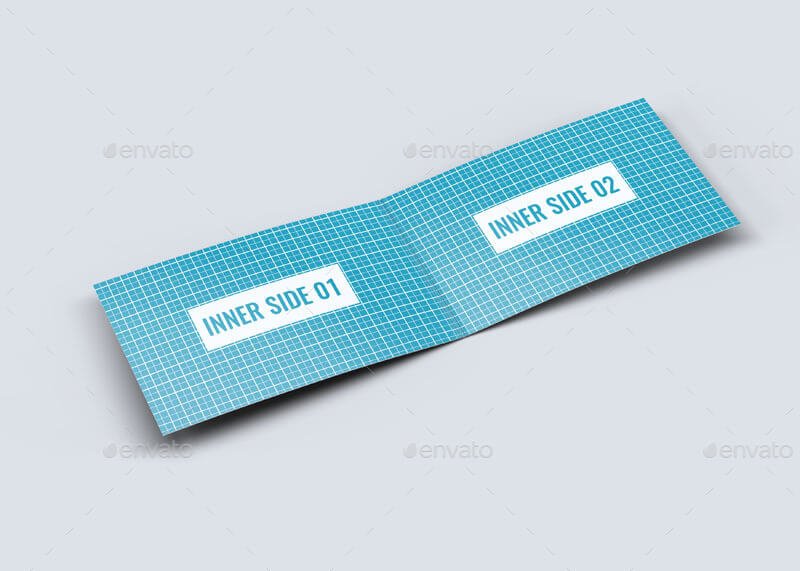 Folded Business Card Mock-Up