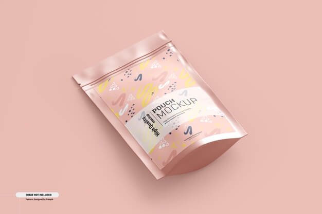 Food supplement pouch packaging mockup Free Psd (1)