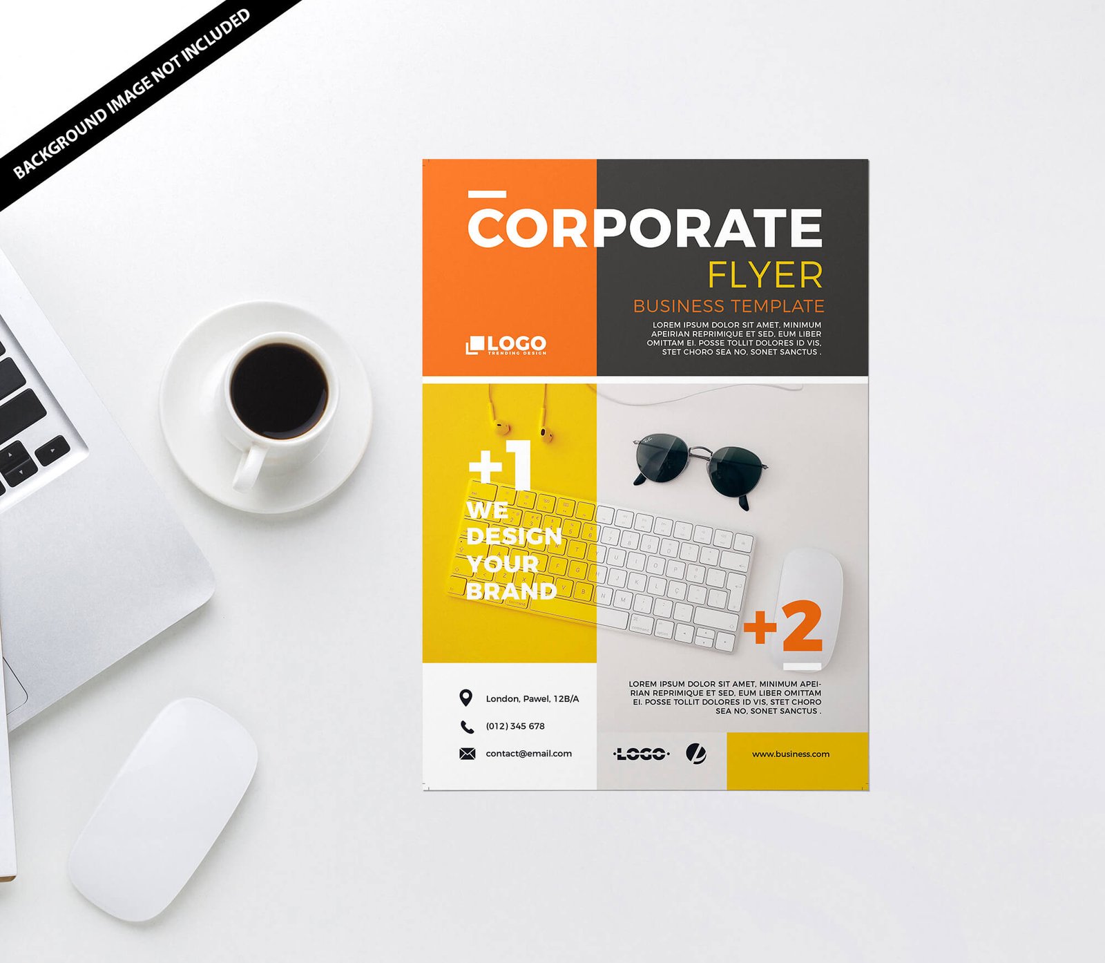 Free A3 Flyer Mockup PSD Template Mockup Den