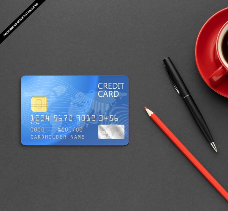Free ATM Card Mockup PSD Template