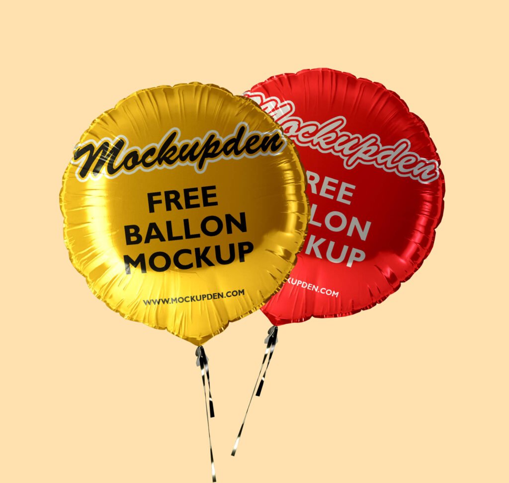 Free Balloon Mockup PSd Template