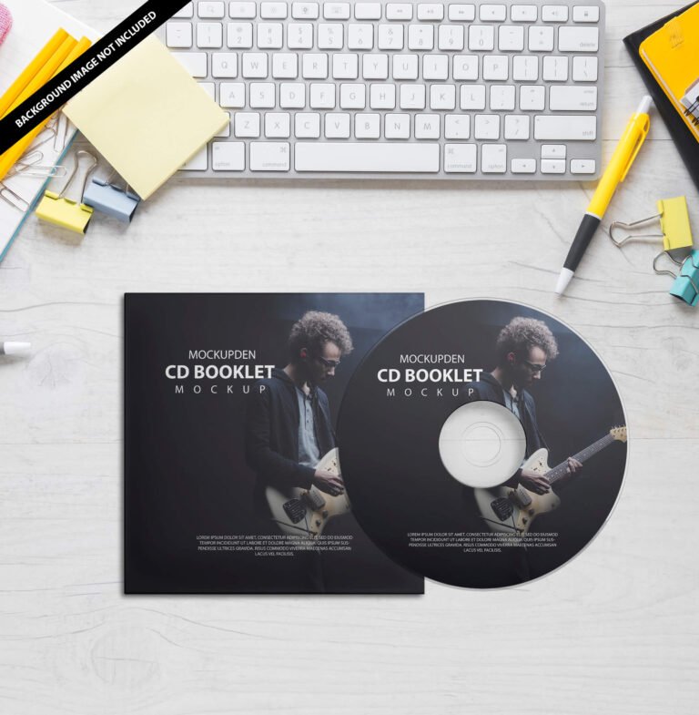 Free CD Booklet Mockup PSD Template