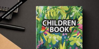 Free Children Book Mockup PSD Template