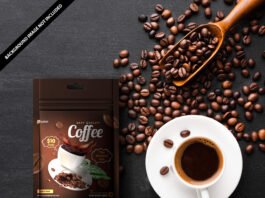 Free Coffee Pouch Mockup PSD Template