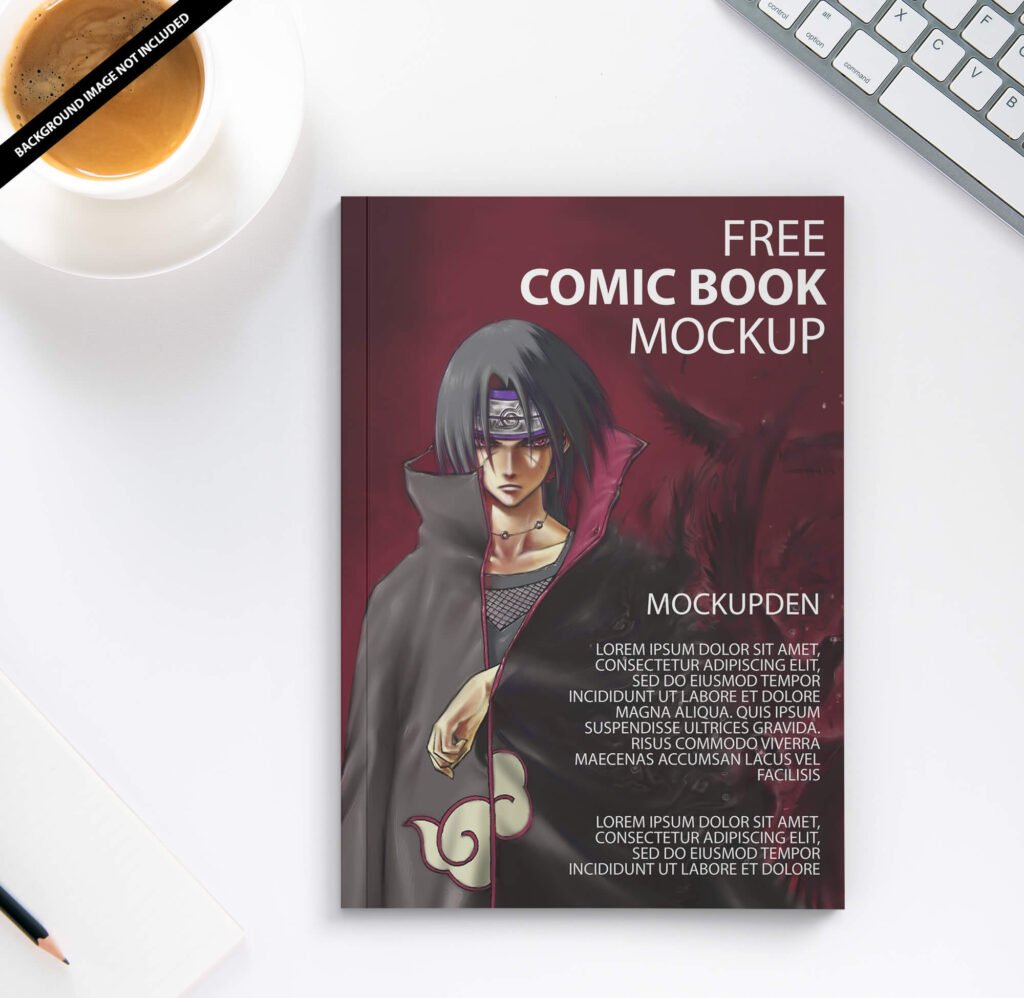 Download Free Comic Book Mockup PSD Template - Mockupden