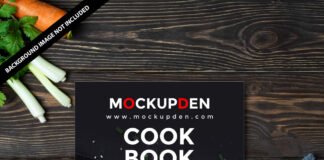 Free Cook Book Mockup PSD Template