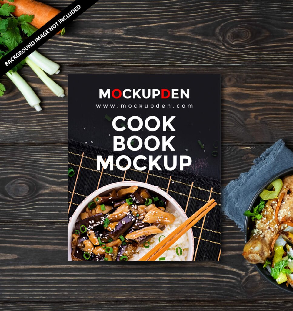 Free Cook Book Mockup PSD Template