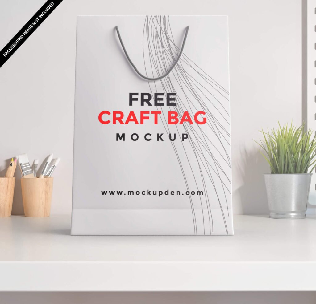 Free Craft Bag Mockup PSD Template