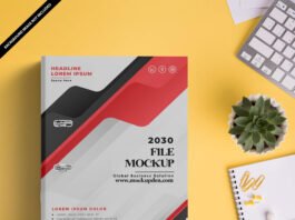 Free Flie Mockup PSD Template