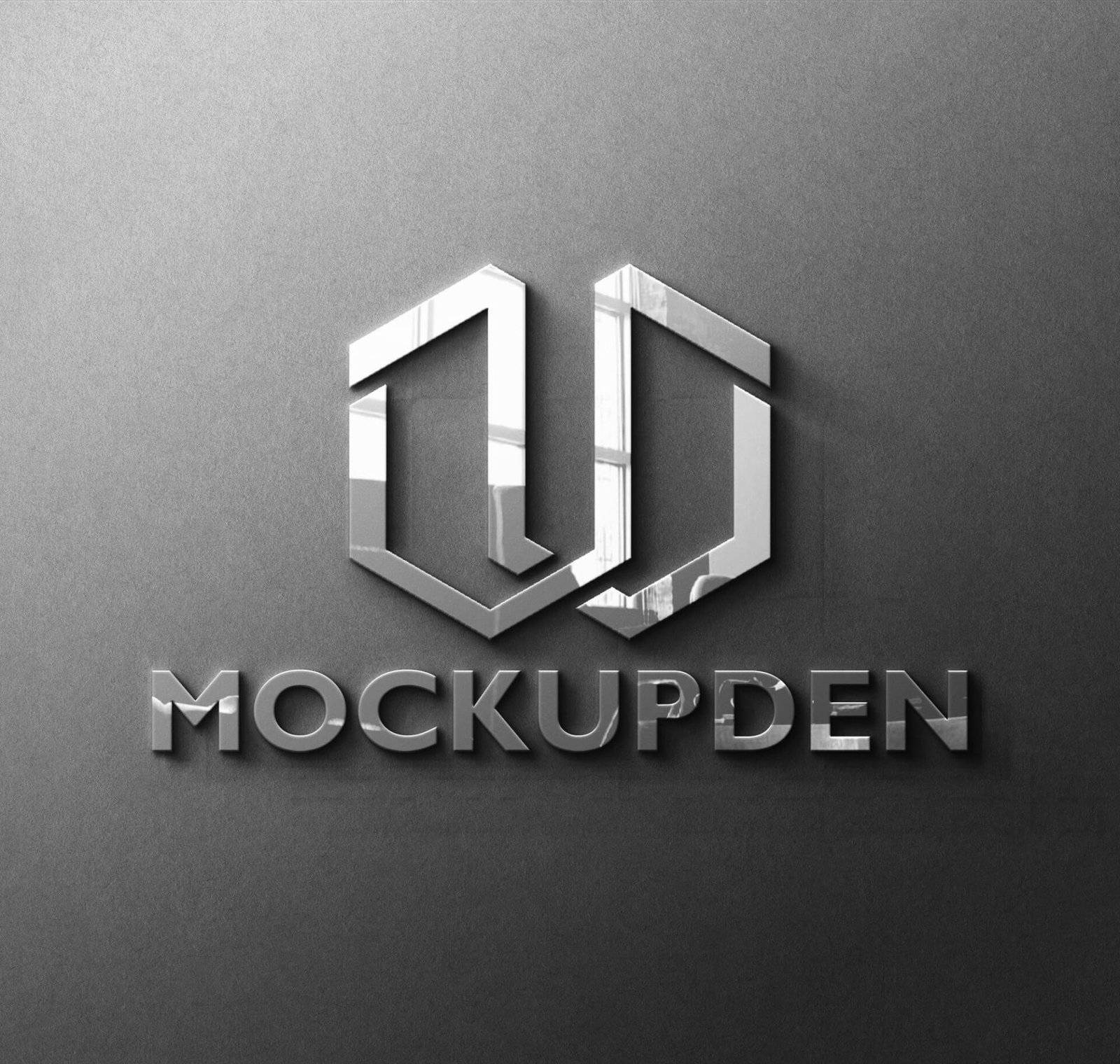Free Glossy Logo Mockup PSD Template - Mockup