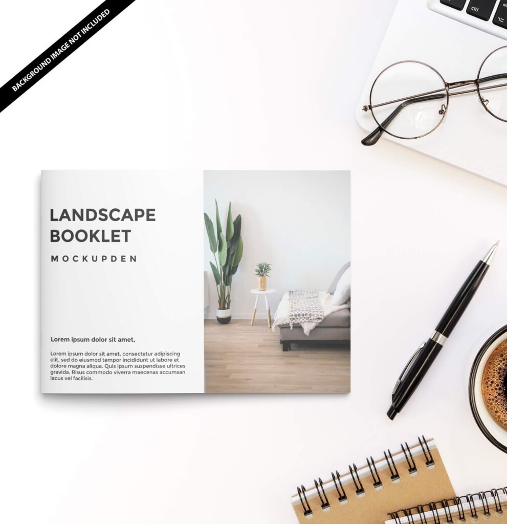 Free Landscape Booklet Mockup PSD Template