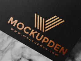 Free Paper Logo Mockup PSD Template