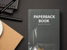 Free Paperback Book Mockup PSD Template