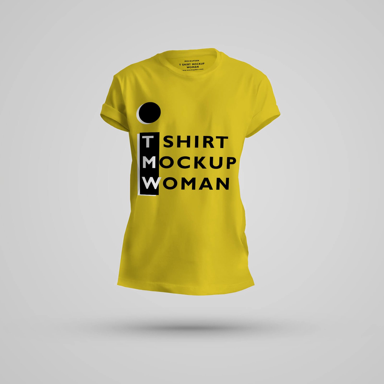 Download Free T Shirt Mockup Women PSD Template - Mockup Den