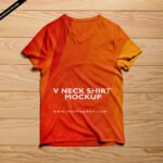 Free V Neck T Shirt Mockup PSD Template