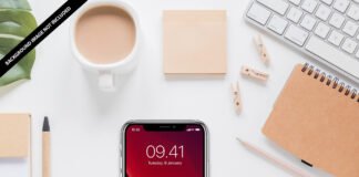 Free White iPhone x Mockup PSD Template