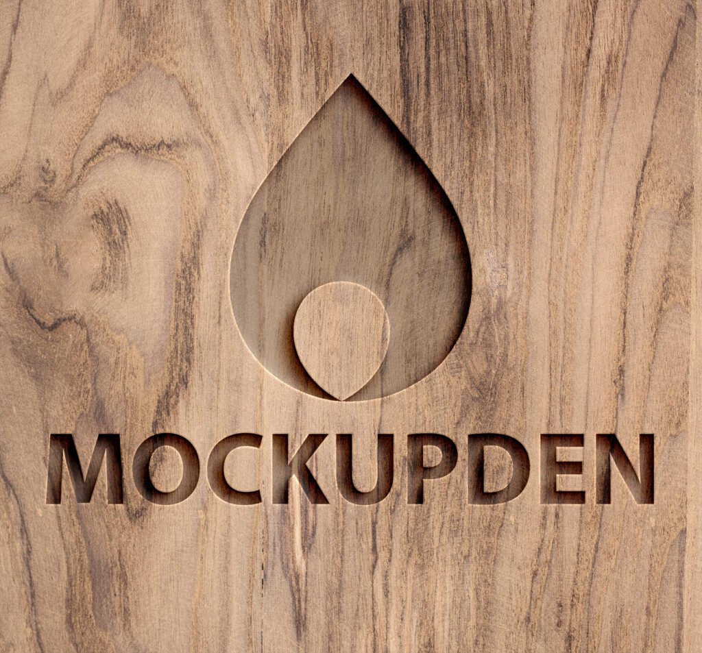 Free Wood Logo Mockup PSD Template