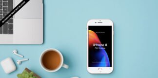 Free iPhone8 Mockup PSD Template