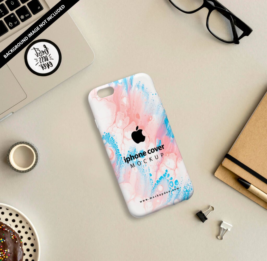 Free iphone Cover Mockup PSD Template
