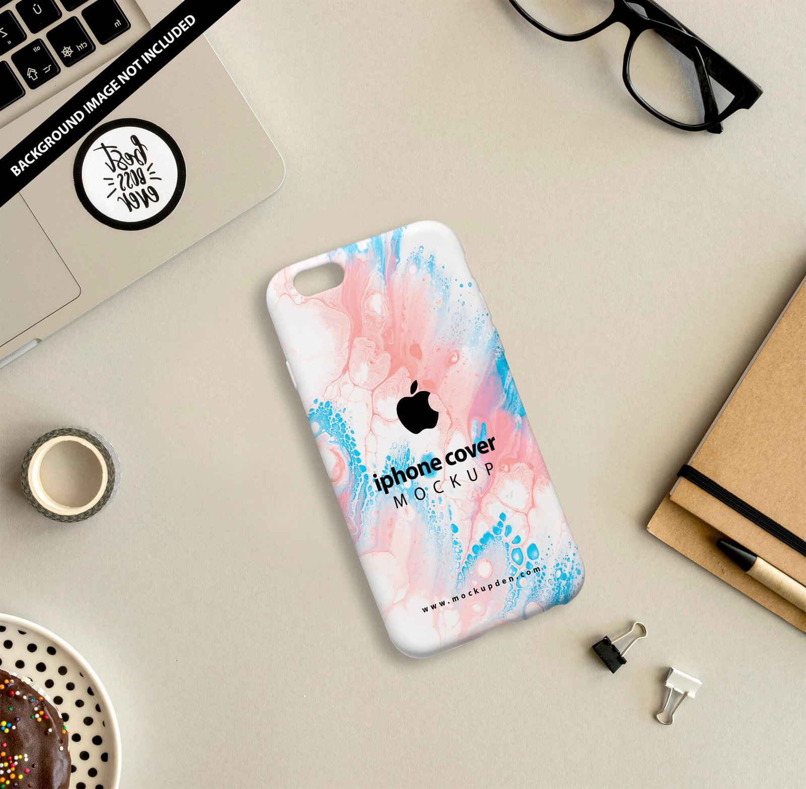 Download Free iPhone Cover Mockup PSD Template - Mock