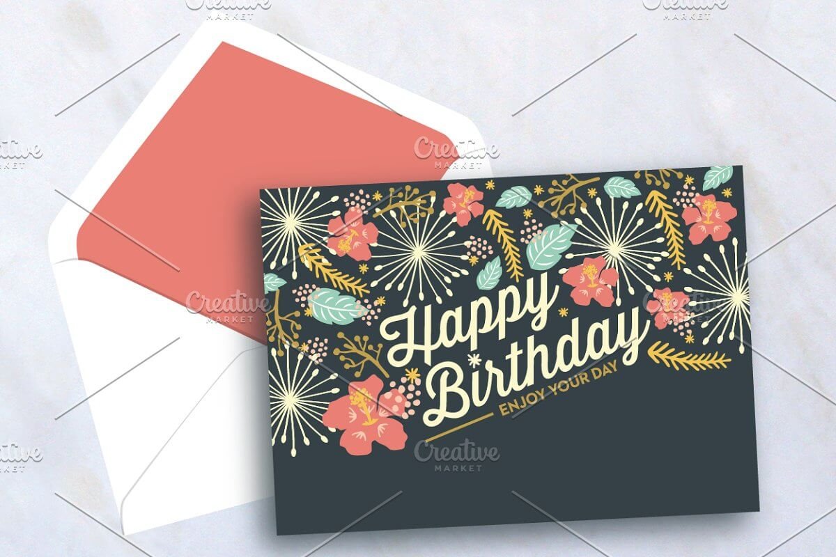 Download 20+ Beautiful Birthday Card Mockup PSD Templates - Mockup Den