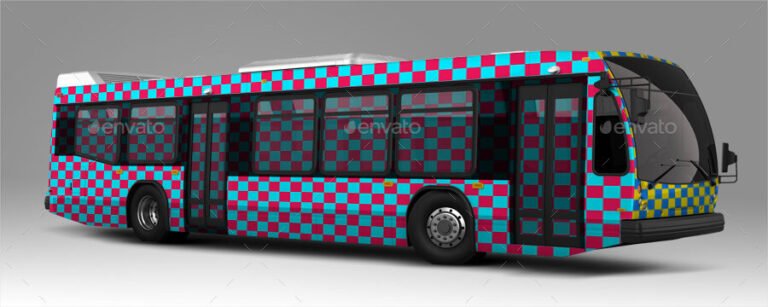 12+ Creative FREE Bus Wrap Mockup PSD Templates