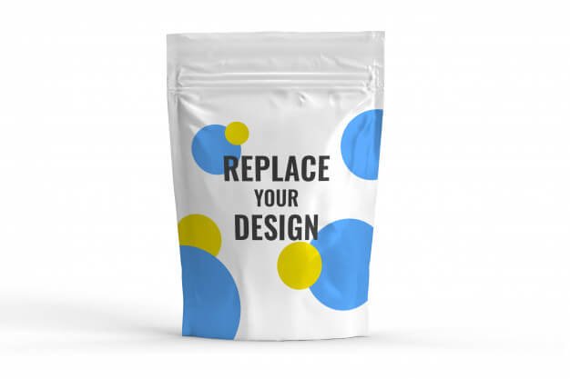 Pouch mockup realistic Premium Psd