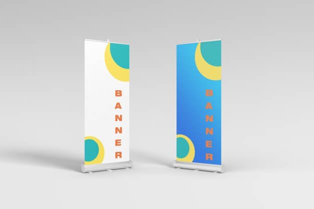 Rollup banner mockup Free Psd