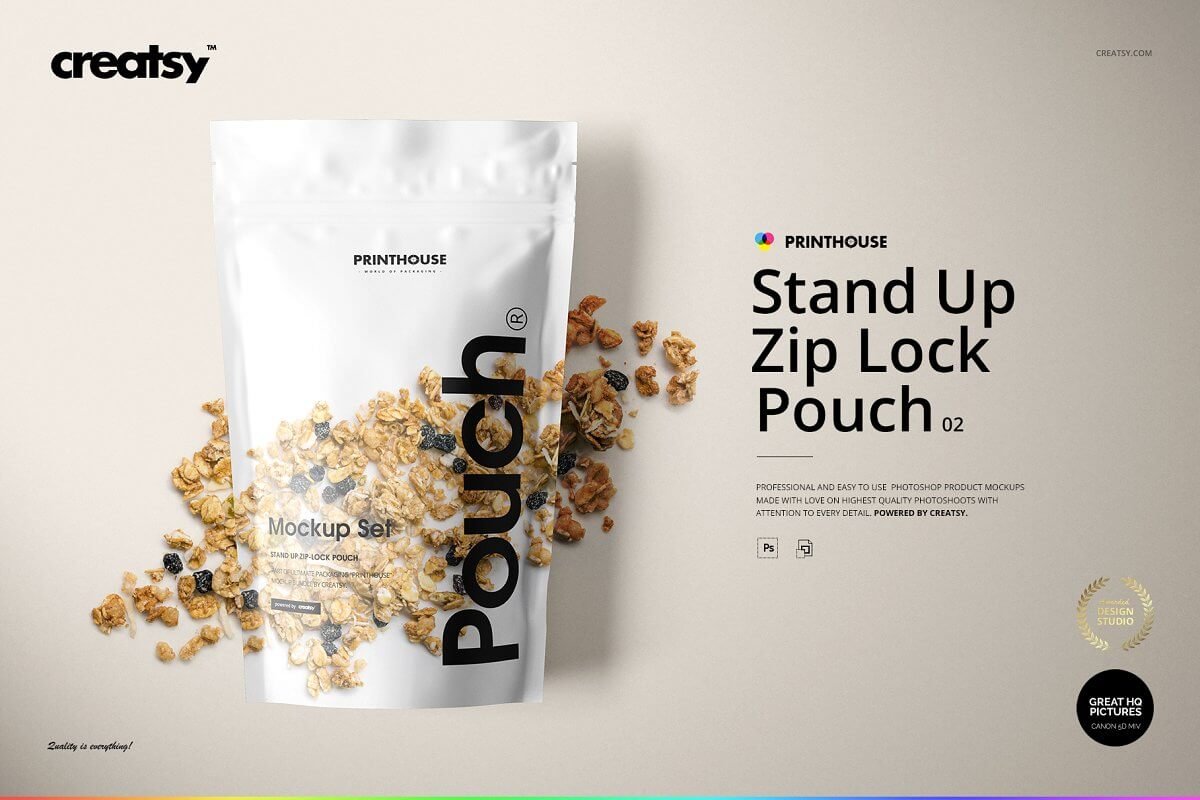 Stand Up Pouch 2 Mockup Set