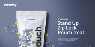 Stand Up Pouch (mat) Mockup Set