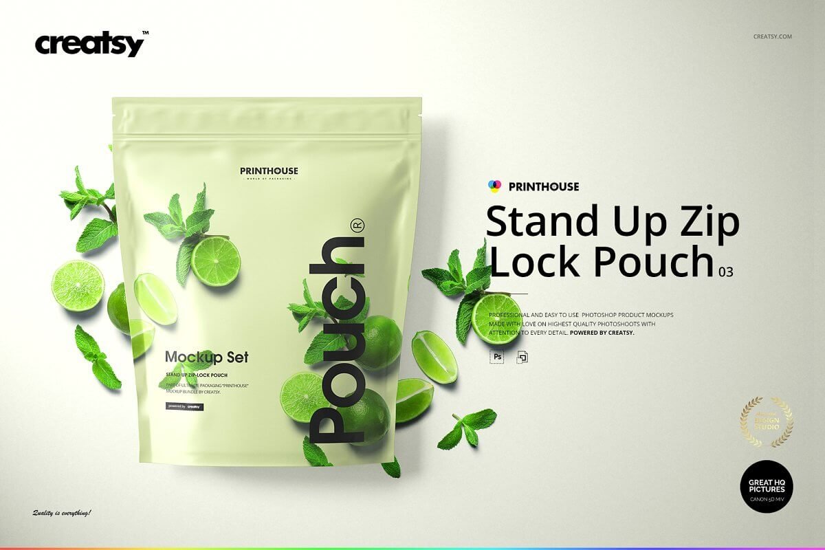 Stand Up Zip Lock Pouch 3 Mockup...