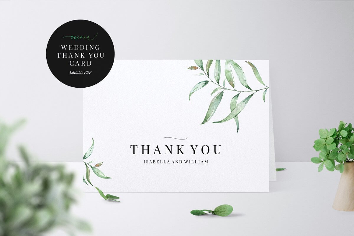 Wedding Thank You Card, Aurora (1)