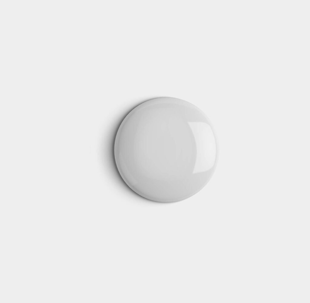 White Free Button Badge Mockup PSD Template