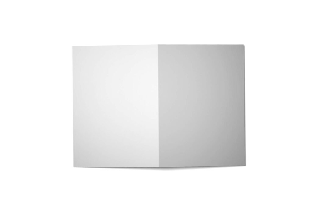 White Free Folded Card Mockup PSD Template