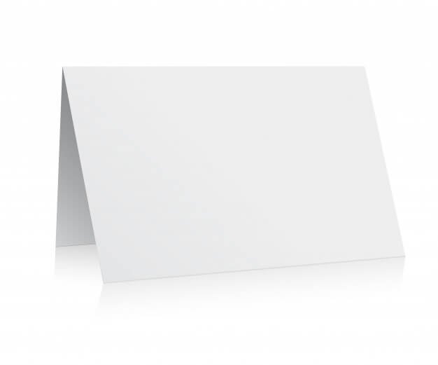 White folder paper greeting card vector Premium Vector