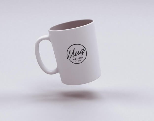 White mug mockup Premium Psd