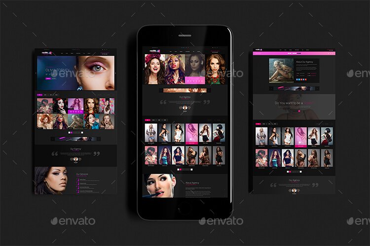 3D Mobile App Web Screen Mockup