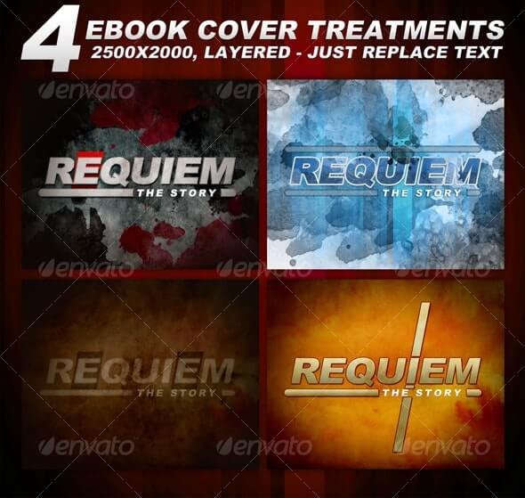 4 layered eBook cover treatments