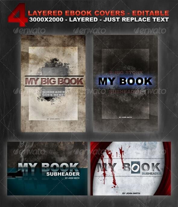 4 layered eBook covers