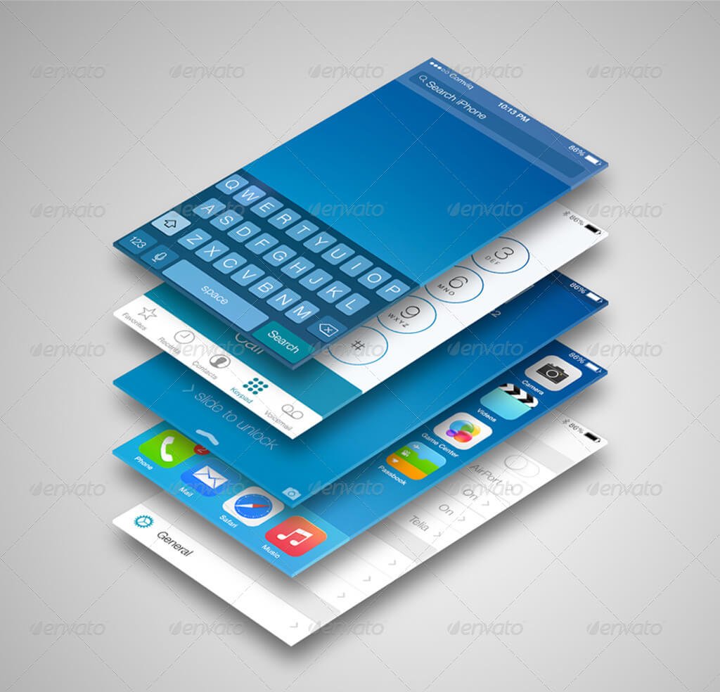 5S App Screen Mockup - App Mockups