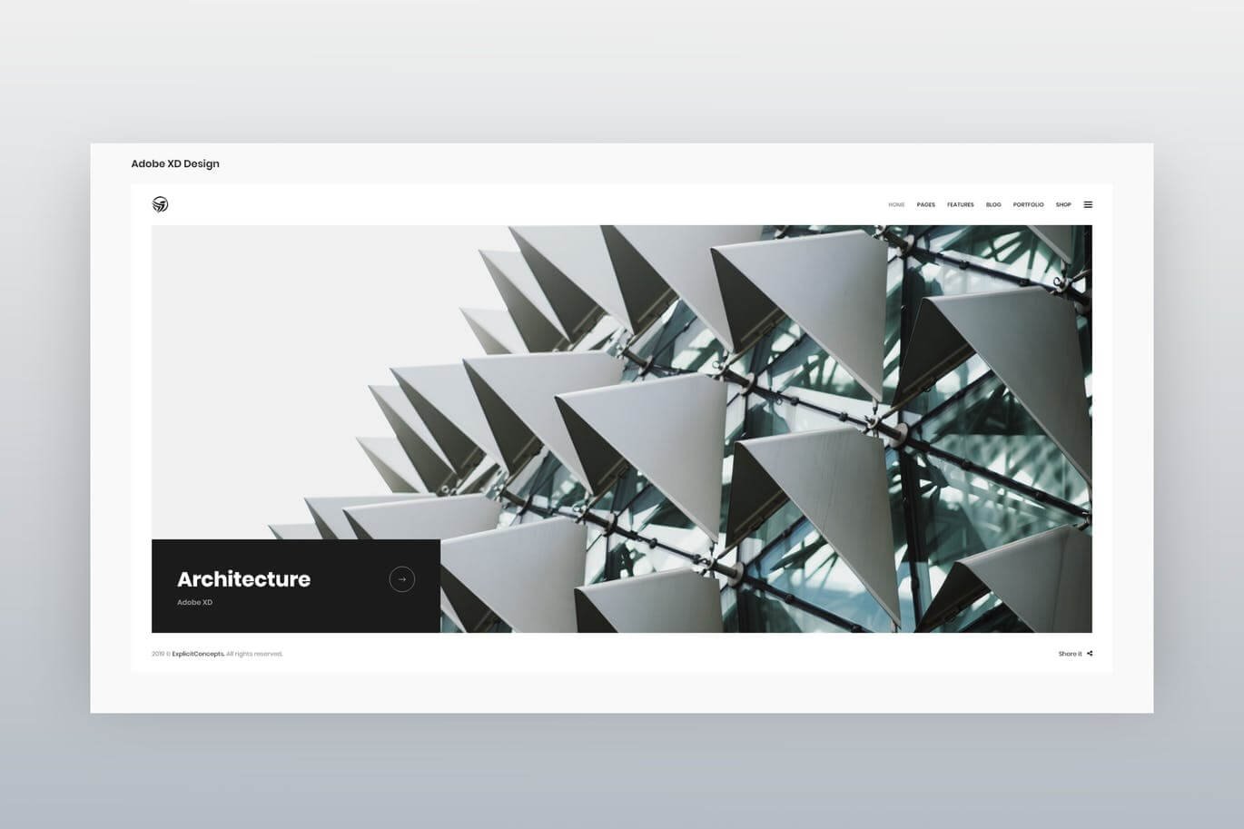 Architecture Portfolio - Adobe XD