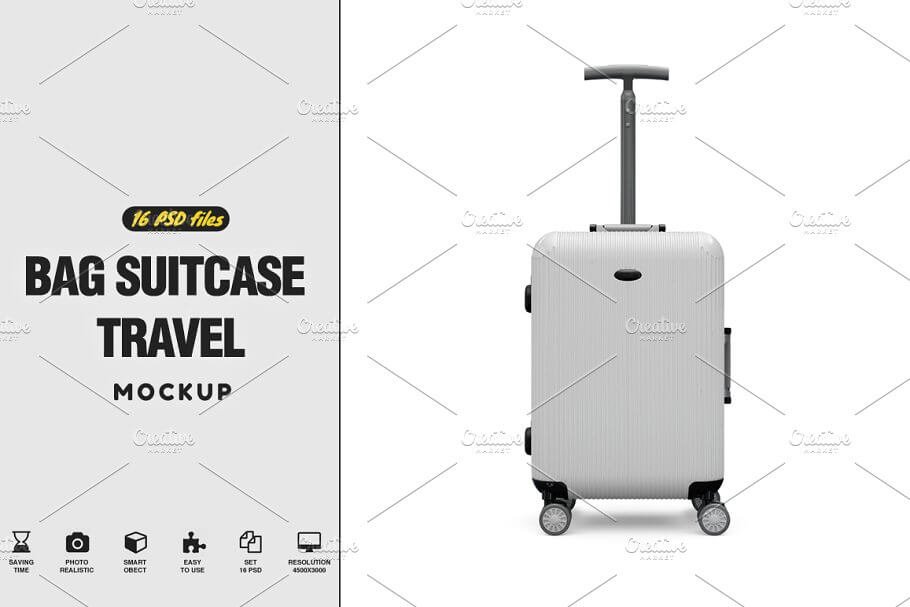 Bag Suitcase Travel Vol.1 Mockup