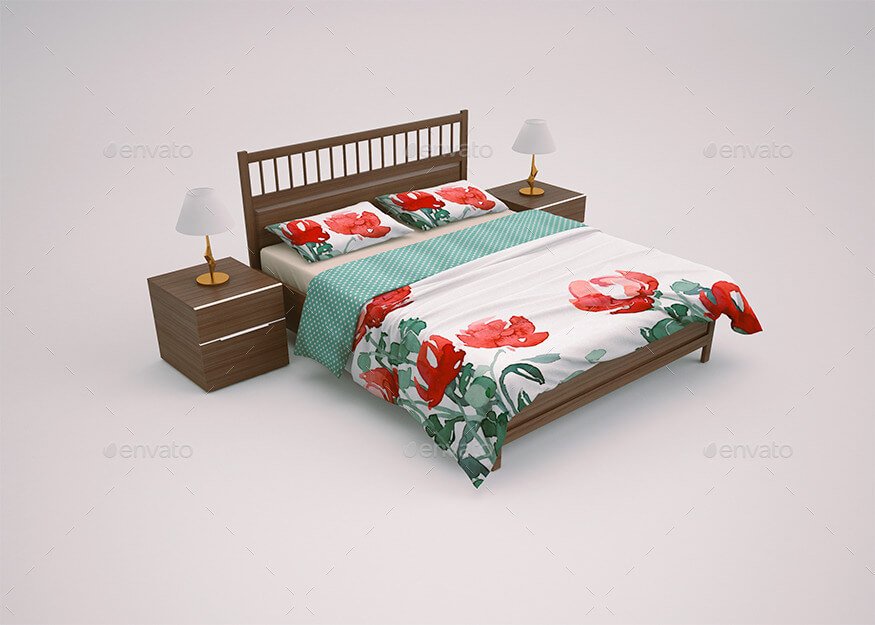 Bed Linen & Bedding Sets Mockup