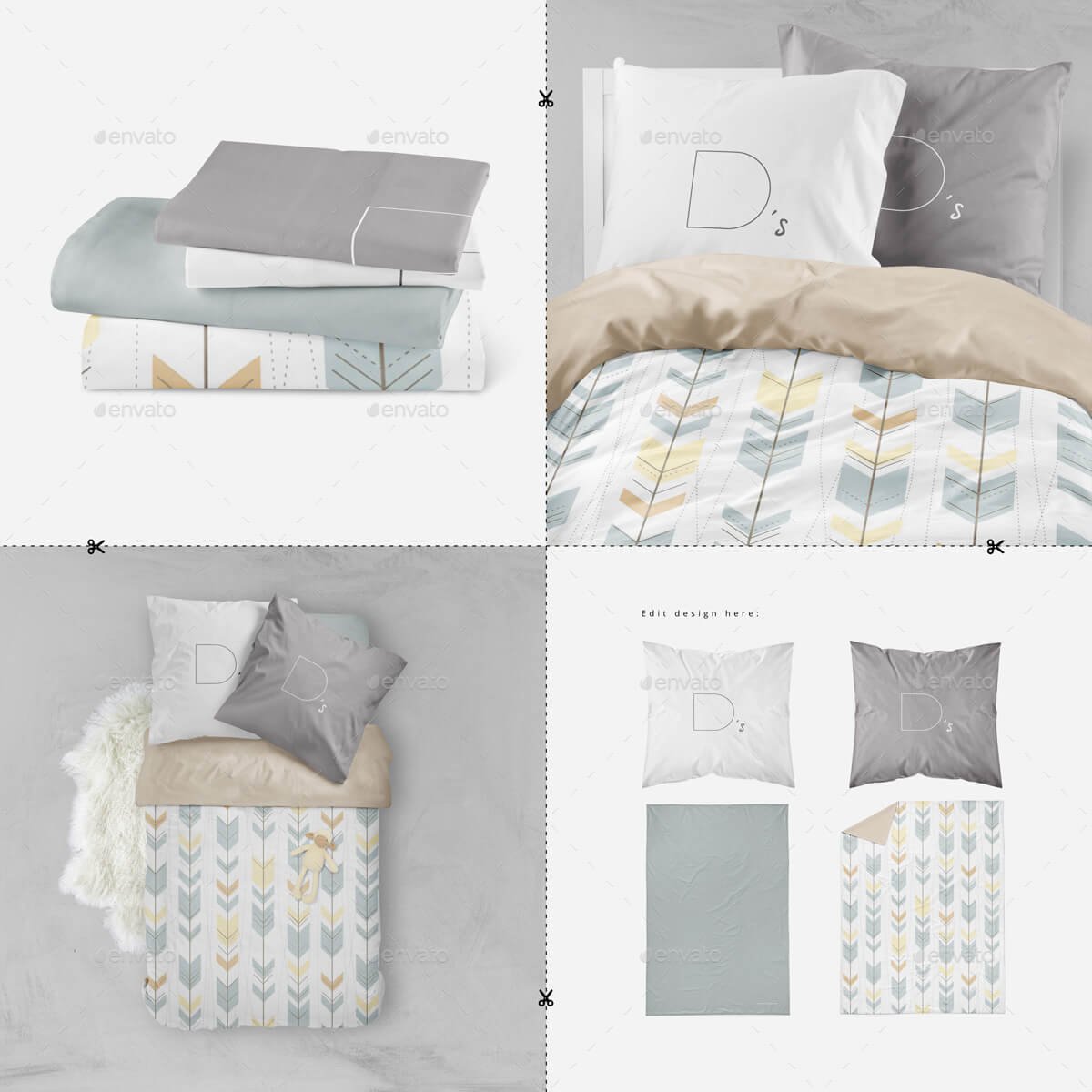 Download 18+ Beautiful Bed Mockup PSD Templates - Mockup Den