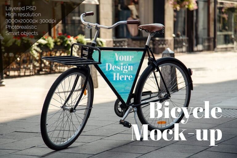 Download 15+ Best Free Bicycle Mockup PSD Templates - Mockup Den