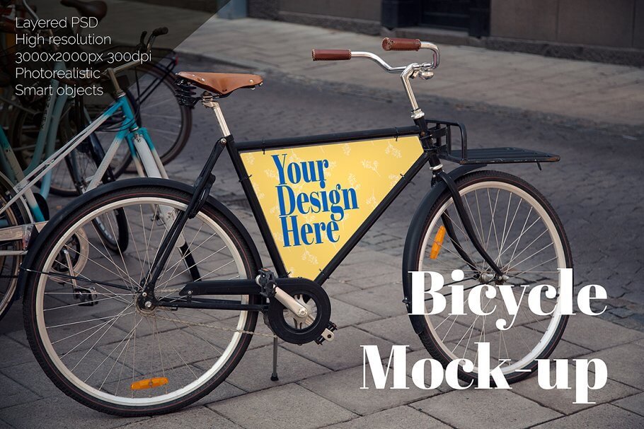 Download 15+ Best Free Bicycle Mockup PSD Templates - Mockup Den