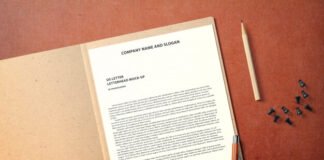Business document mock up Free Psd
