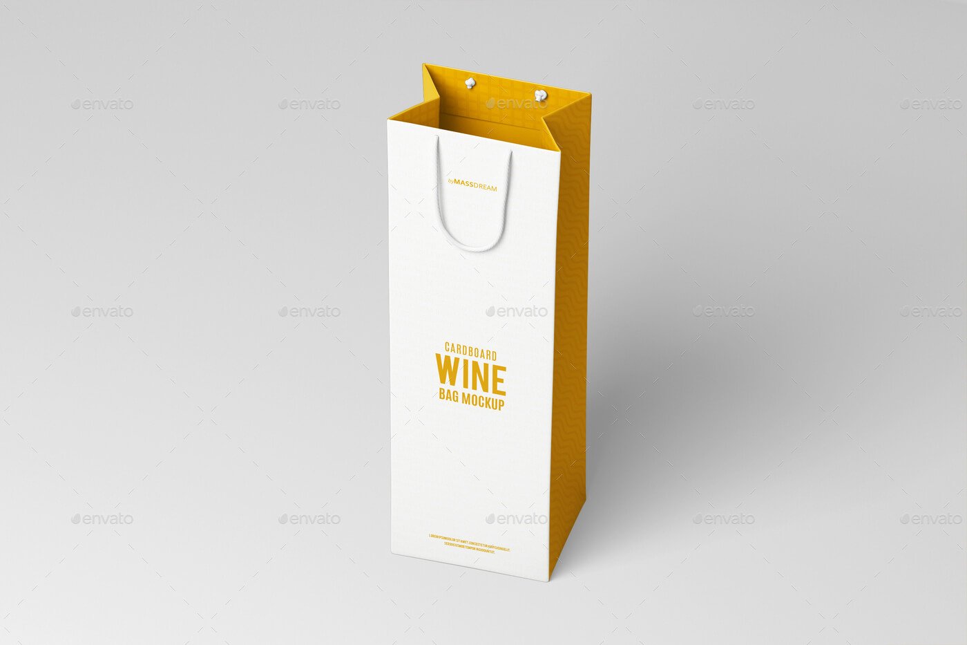 Cardboard Wine Bag Mock-Up